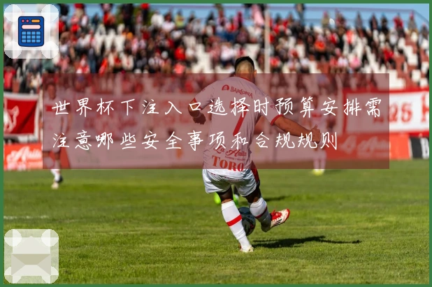 世界杯下注入口选择时预算安排需注意哪些安全事项和合规规则